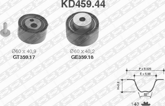 SNR KD459.44 - Hammashihnasarja inparts.fi