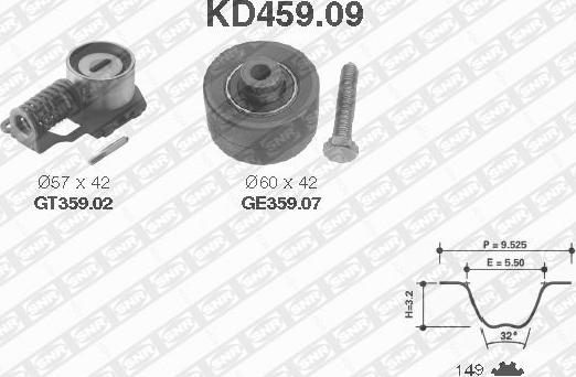 SNR KD459.09 - Hammashihnasarja inparts.fi