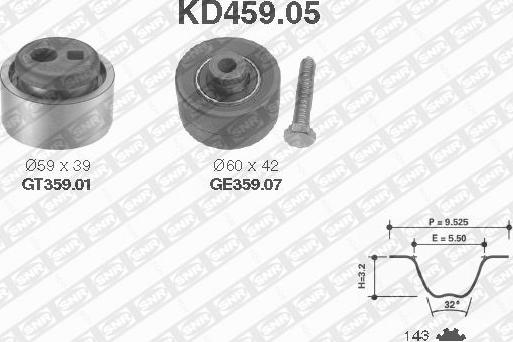 SNR KD459.05 - Hammashihnasarja inparts.fi