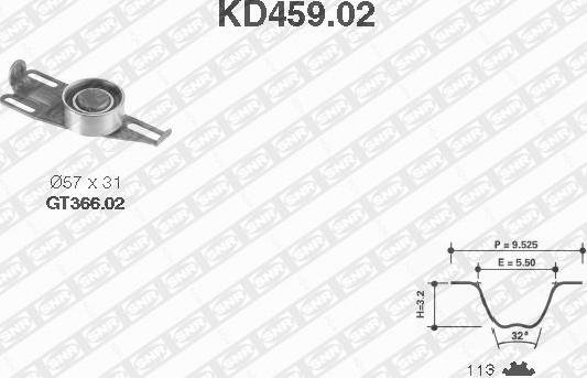 SNR KD459.02 - Hammashihnasarja inparts.fi