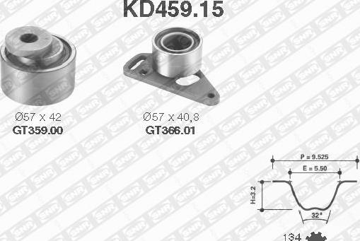 SNR KD459.15 - Hammashihnasarja inparts.fi