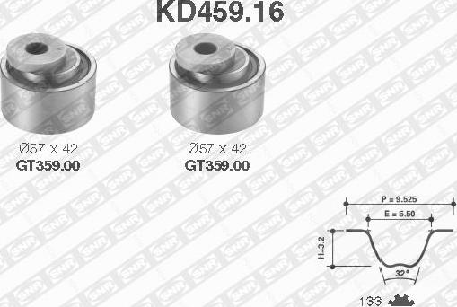 SNR KD459.16 - Hammashihnasarja inparts.fi