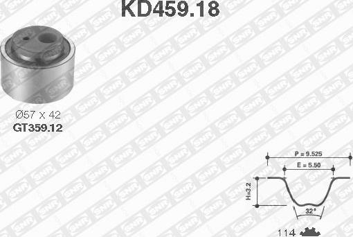 SNR KD459.18 - Hammashihnasarja inparts.fi