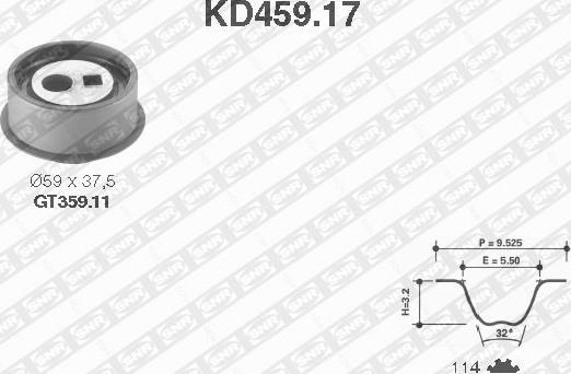 SNR KD459.17 - Hammashihnasarja inparts.fi