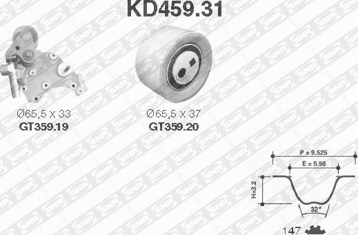 SNR KD459.31 - Hammashihnasarja inparts.fi