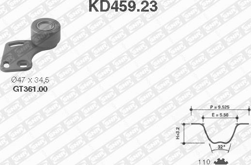 SNR KD459.23 - Hammashihnasarja inparts.fi