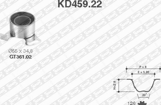 SNR KD459.22 - Hammashihnasarja inparts.fi