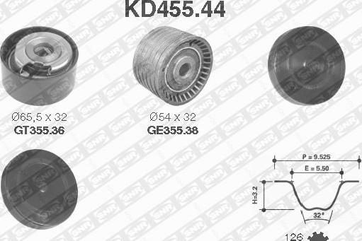 SNR KD455.44 - Hammashihnasarja inparts.fi