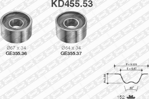 SNR KD455.53 - Hammashihnasarja inparts.fi