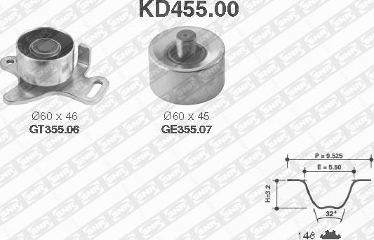 SNR KD455.00 - Hammashihnasarja inparts.fi