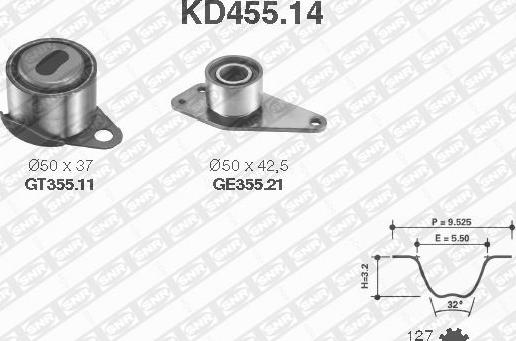 SNR KD455.14 - Hammashihnasarja inparts.fi