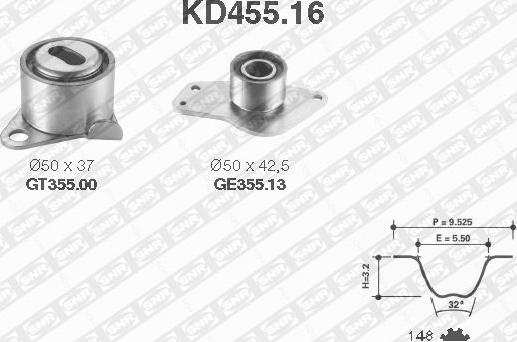 SNR KD455.16 - Hammashihnasarja inparts.fi