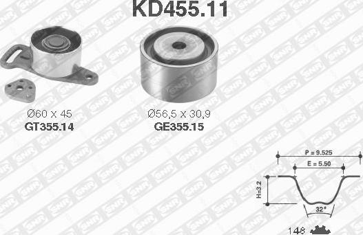 SNR KD455.11 - Hammashihnasarja inparts.fi