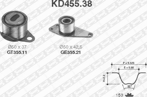 SNR KD455.38 - Hammashihnasarja inparts.fi