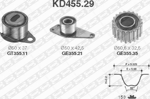 SNR KD455.29 - Hammashihnasarja inparts.fi