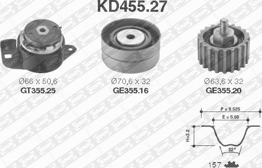 SNR KD455.27 - Hammashihnasarja inparts.fi