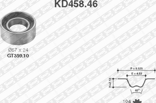 SNR KD458.46 - Hammashihnasarja inparts.fi