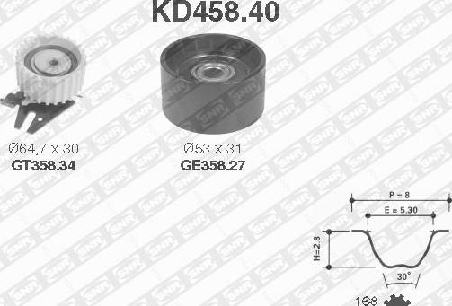 SNR KD458.40 - Hammashihnasarja inparts.fi