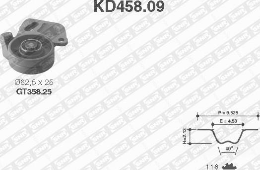 SNR KD458.09 - Hammashihnasarja inparts.fi