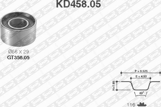 SNR KD458.05 - Hammashihnasarja inparts.fi