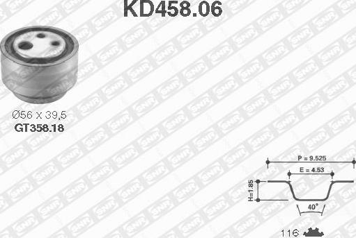 SNR KD458.06 - Hammashihnasarja inparts.fi