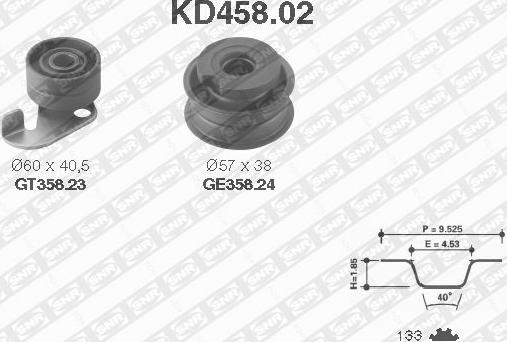 SNR KD458.02 - Hammashihnasarja inparts.fi