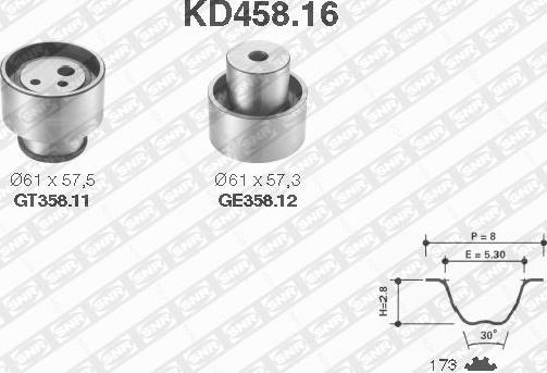 SNR KD458.16 - Hammashihnasarja inparts.fi