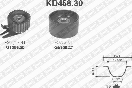 SNR KD458.30 - Hammashihnasarja inparts.fi