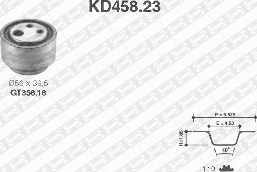 SNR KD458.23 - Hammashihnasarja inparts.fi