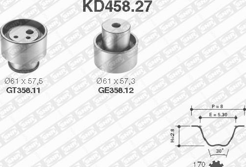 SNR KD458.27 - Hammashihnasarja inparts.fi