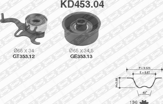 SNR KD453.04 - Hammashihnasarja inparts.fi