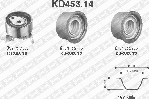 SNR KD453.14 - Hammashihnasarja inparts.fi