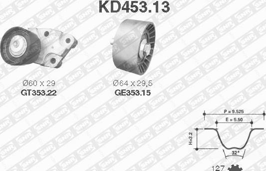 SNR KD453.13 - Hammashihnasarja inparts.fi