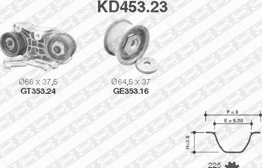 SNR KD453.23 - Hammashihnasarja inparts.fi