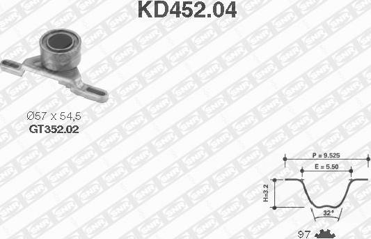 SNR KD452.04 - Hammashihnasarja inparts.fi