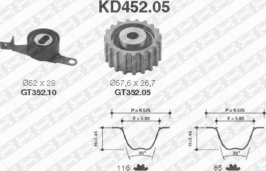 SNR KD452.05 - Hammashihnasarja inparts.fi