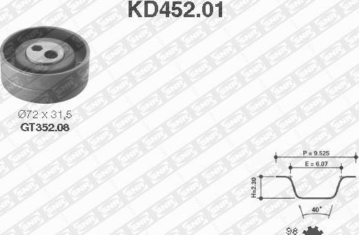 SNR KD452.01 - Hammashihnasarja inparts.fi