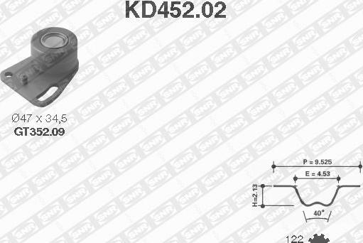 SNR KD452.02 - Hammashihnasarja inparts.fi