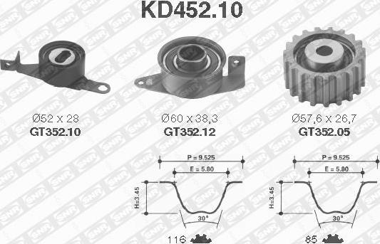 SNR KD452.10 - Hammashihnasarja inparts.fi