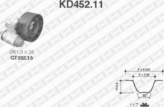 SNR KD452.11 - Hammashihnasarja inparts.fi