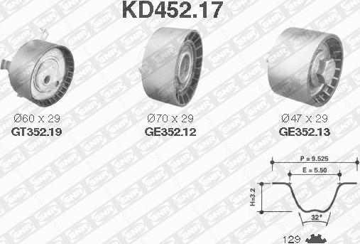 SNR KD452.17 - Hammashihnasarja inparts.fi