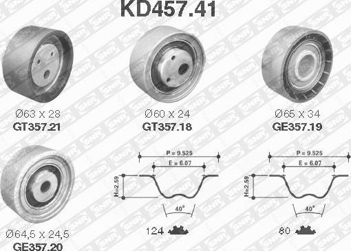 SNR KD457.41 - Hammashihnasarja inparts.fi