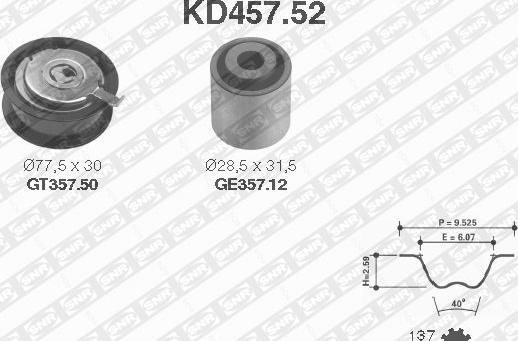 SNR KD457.52 - Hammashihnasarja inparts.fi