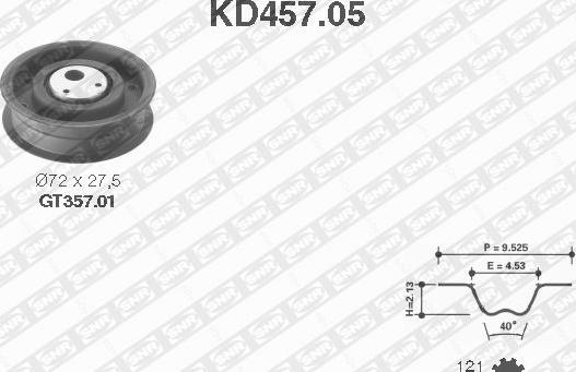 SNR KD457.05 - Hammashihnasarja inparts.fi