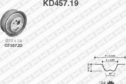 SNR KD457.19 - Hammashihnasarja inparts.fi