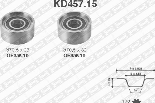 SNR KD457.15 - Hammashihnasarja inparts.fi