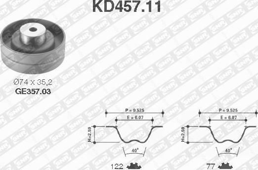 SNR KD457.11 - Hammashihnasarja inparts.fi