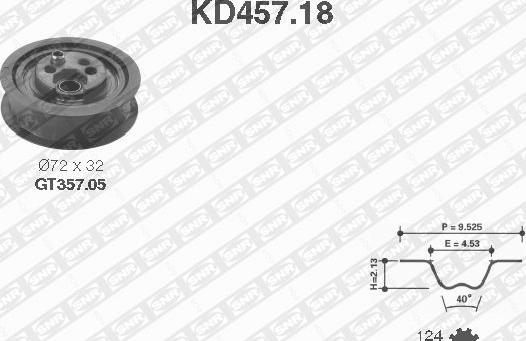 SNR KD457.18 - Hammashihnasarja inparts.fi