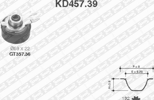 SNR KD457.39 - Hammashihnasarja inparts.fi