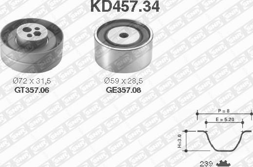 SNR KD457.34 - Hammashihnasarja inparts.fi